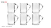 لیوان شیشه اصفهان مدل نیلوفر کد 440 بسته 6 عددی