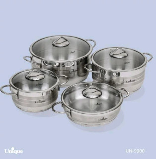 سرویس قابلمه 8پارچه استیل یونیک کد UN-9900 (پس کرایه)