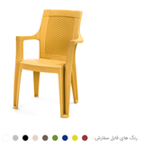 صندلی دالتون حصیری دسته دار کد 203 پولاد