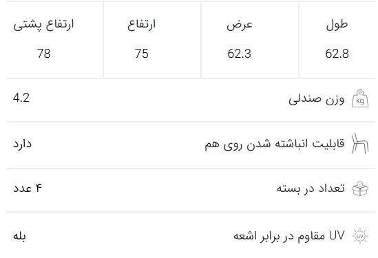 مبل تک نفره پالما کد 302 پولاد